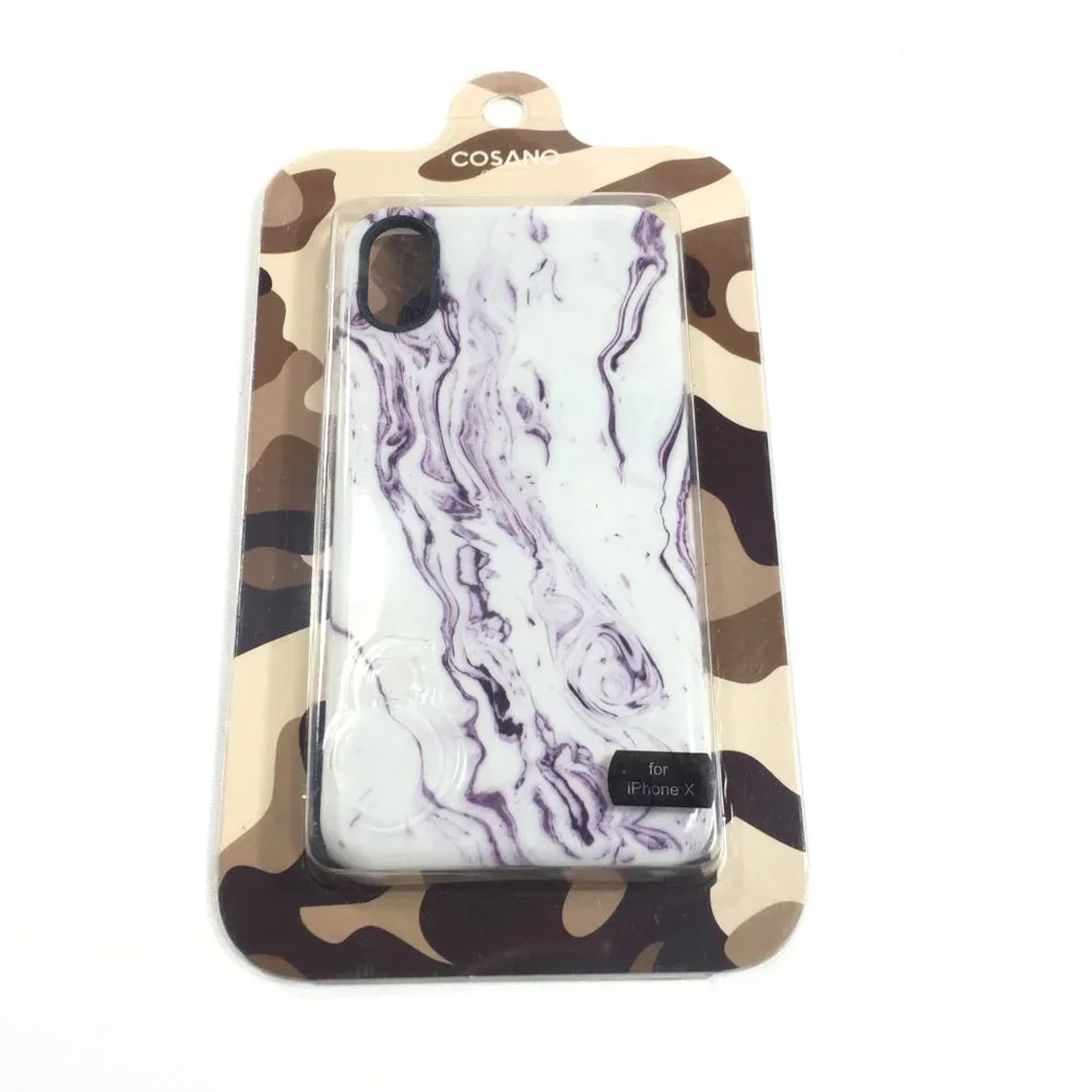 NEW iPhone Xs 1Os X 10 Case Cover Purple Marble